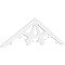 Ekena Millwork Pitch Riley Architectural Grade PVC Gable Pediment, 72"W x 21"H x 1"P (7/12) GPP072X021X100RIL - alternate 1